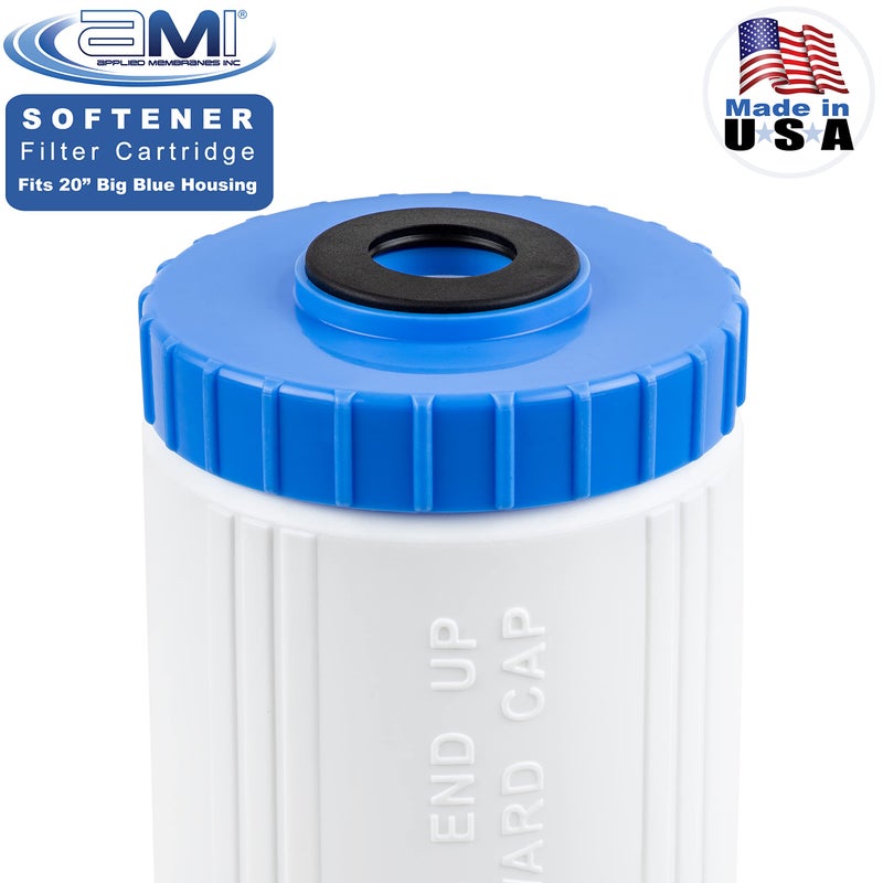 APPLIED MEMBRANES INC. Water Softening Filter Cartridge | 4.5" x 20" to fit 20" Housing | Ion Exchange Filter Softens Water | Great for Washing Machines and Appliances (4.5 x 20) - Image 4